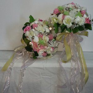 Beautiful Seashell and Rhinestone-with Pearls Bridesmaid Bouquets for 2